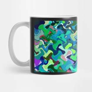 Deep underwater, nautical print in blue shades Mug